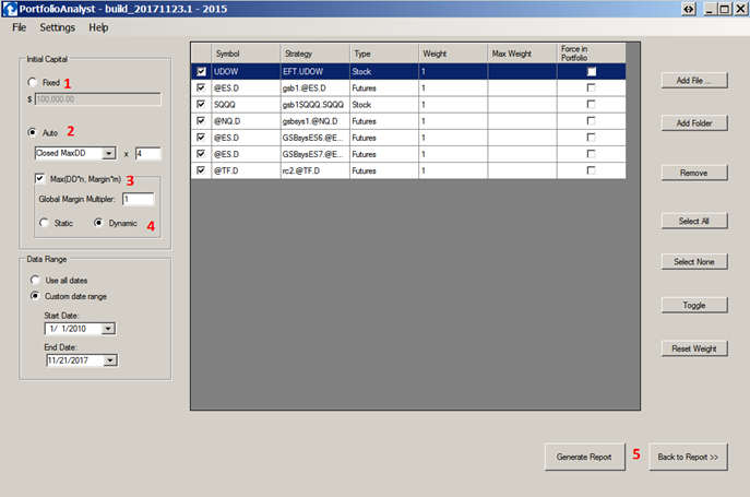 Portfolio Analyst Pro Main Interface