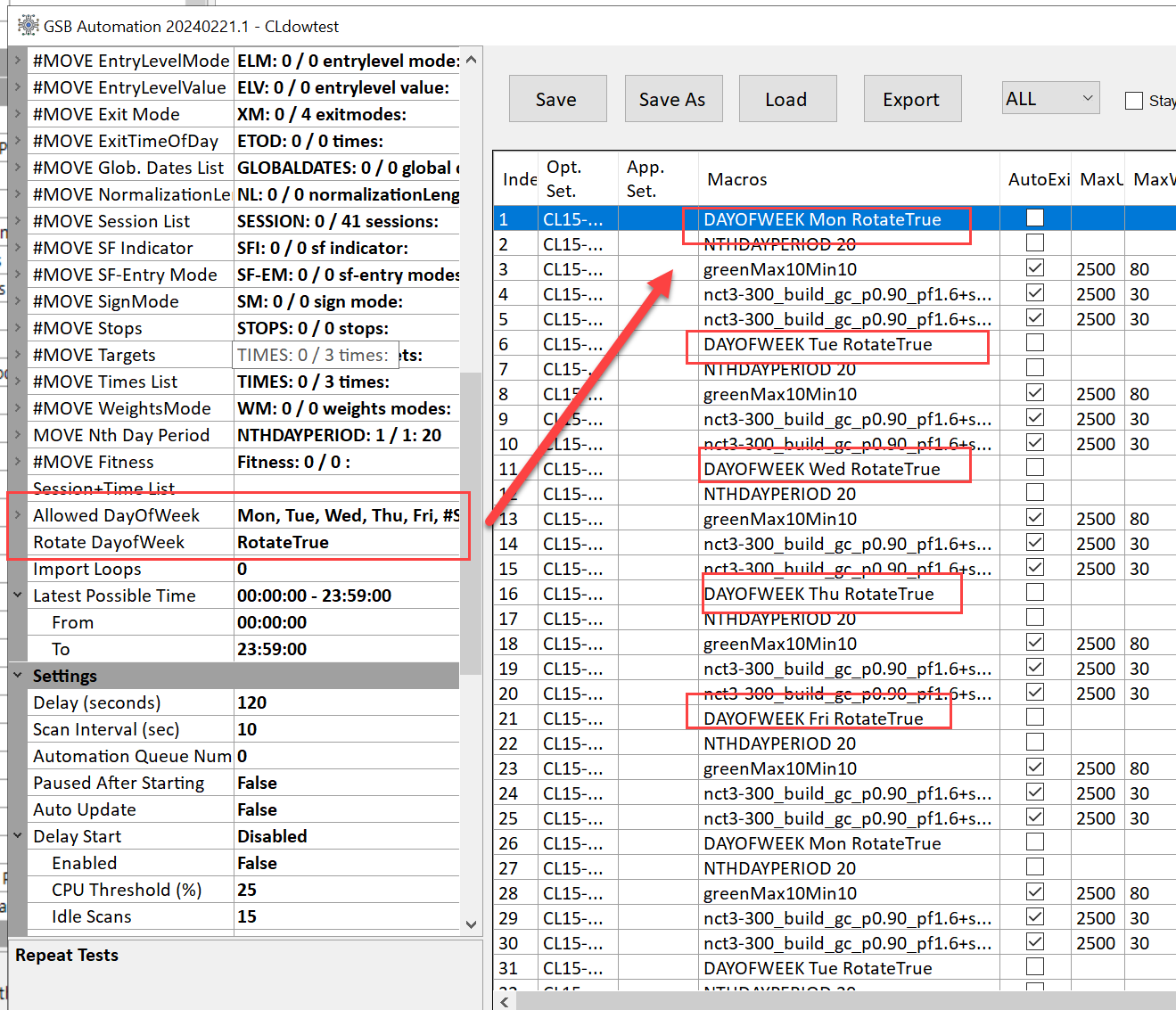 GSB Automation day rotation results