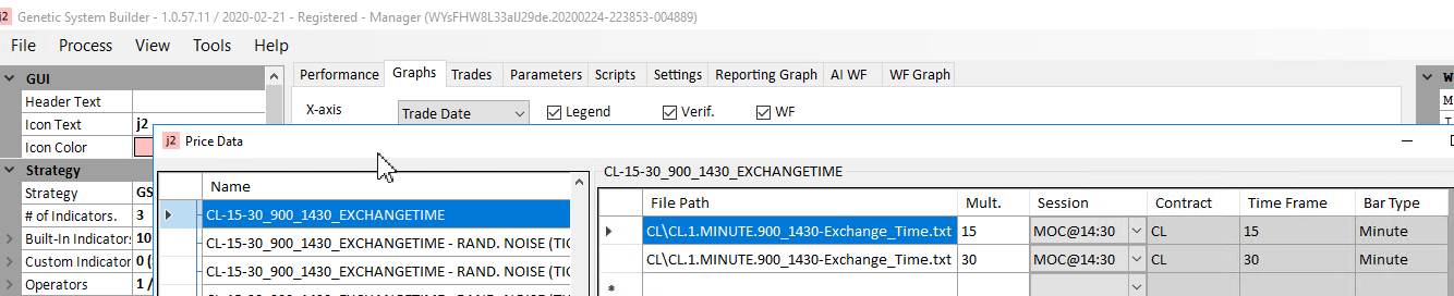 Multiple timeframe configuration