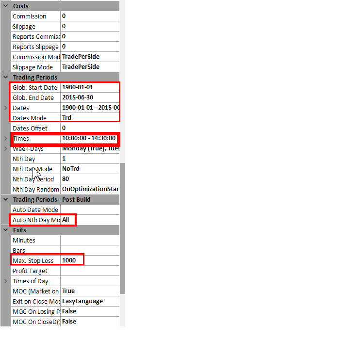 Critical session timing configuration
