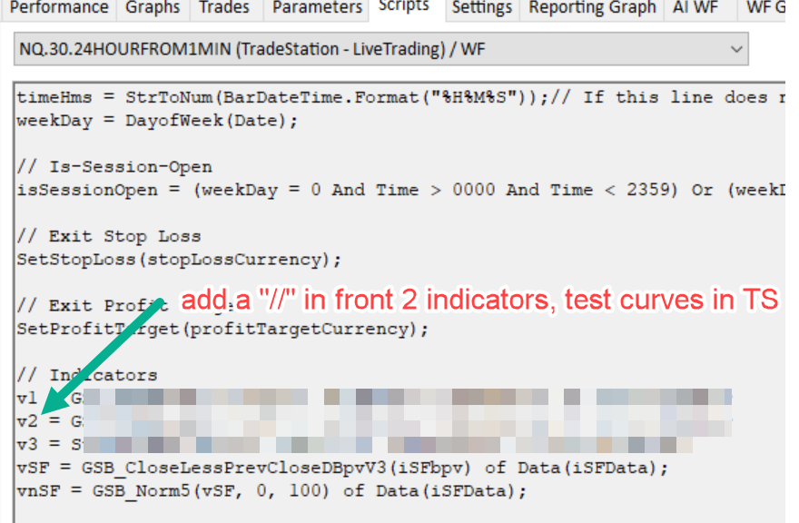 Individual indicator testing setup